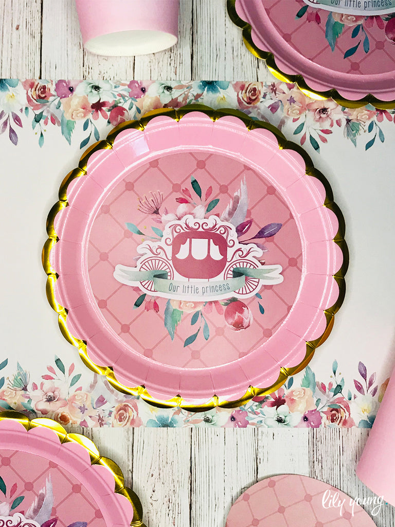 Princess Paper Plate with Sticker - Pack of 12
