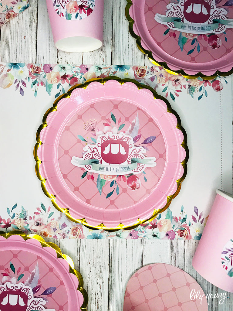 Princess Paper Plate with Sticker - Pack of 12