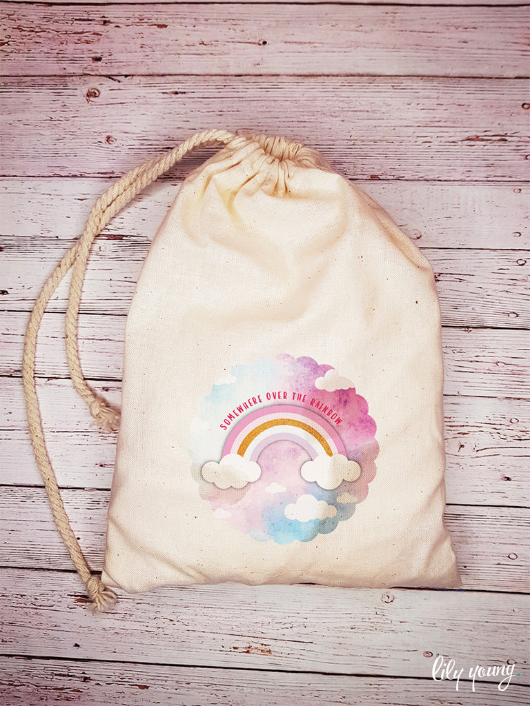 Rainbow Draw string Bags - Pack of 12