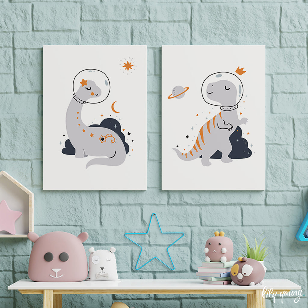 Space Dinosaurs Wall Art