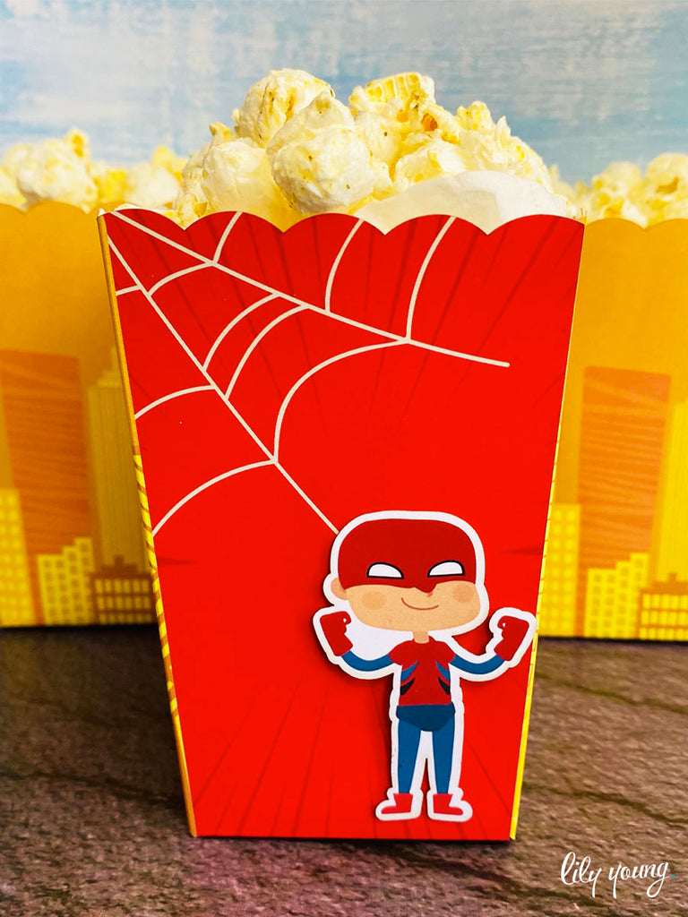 Superhero Boy Popcorn boxes - Pack of 12