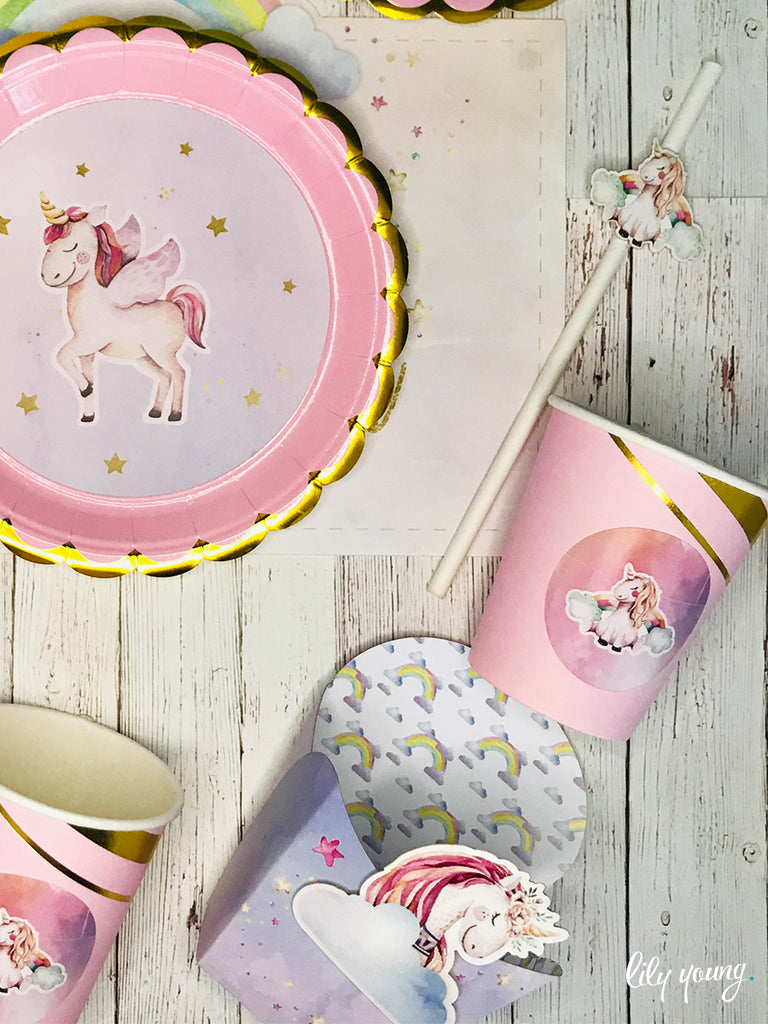 Unicorn Paper Cup with Sticker - Pack of 12