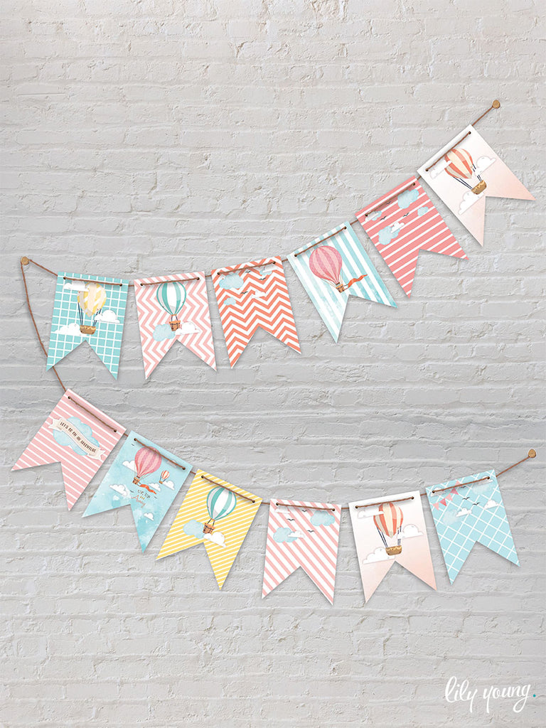 Up & Away Girl Bunting - Pack of 1